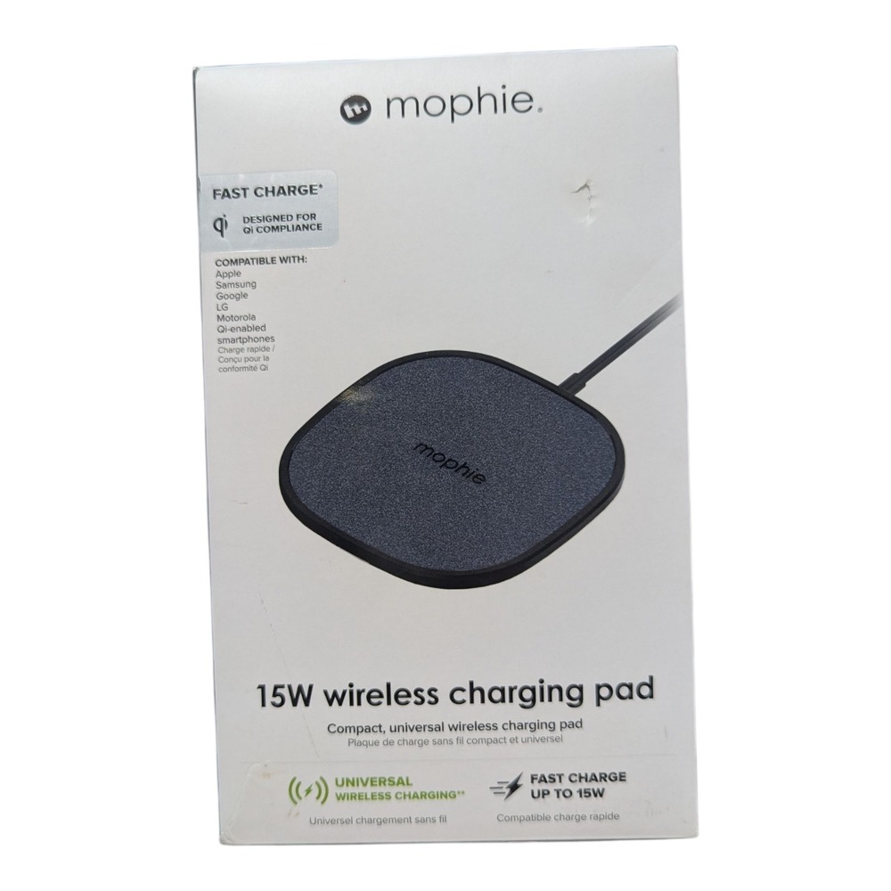H3. Mophie Fast Charge 15W Wireless‎ Charging Pad Qi-Enabled - Black